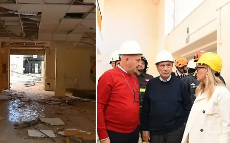 Trombe marine, Schifani nei luoghi devastati: &laquo;Risorse disponibili e presto gli alunni torneranno a scuola&raquo;