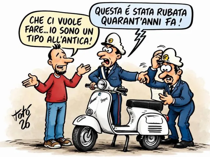 Il pusher, appena scarcerato, va in commissariato con la Vespa sparita a Milano nel 1984